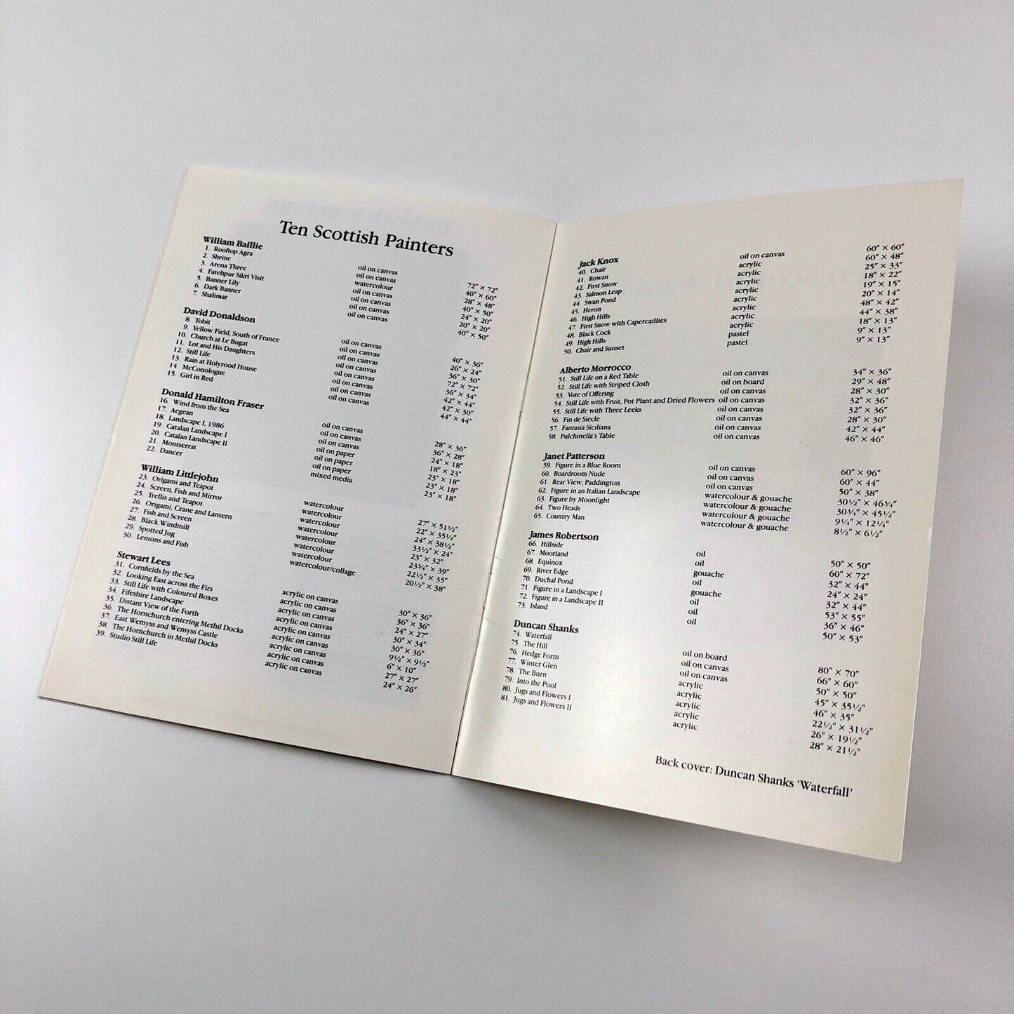 Ten Scottish Painters. The Upstairs Gallery | Royal Academy of Arts catalogue booklet, 1986