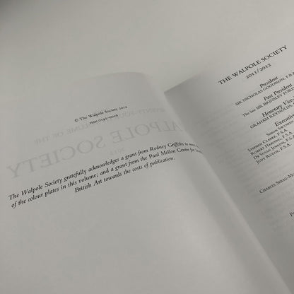 The Seventy-fourth volume of The Walpole Society 2012