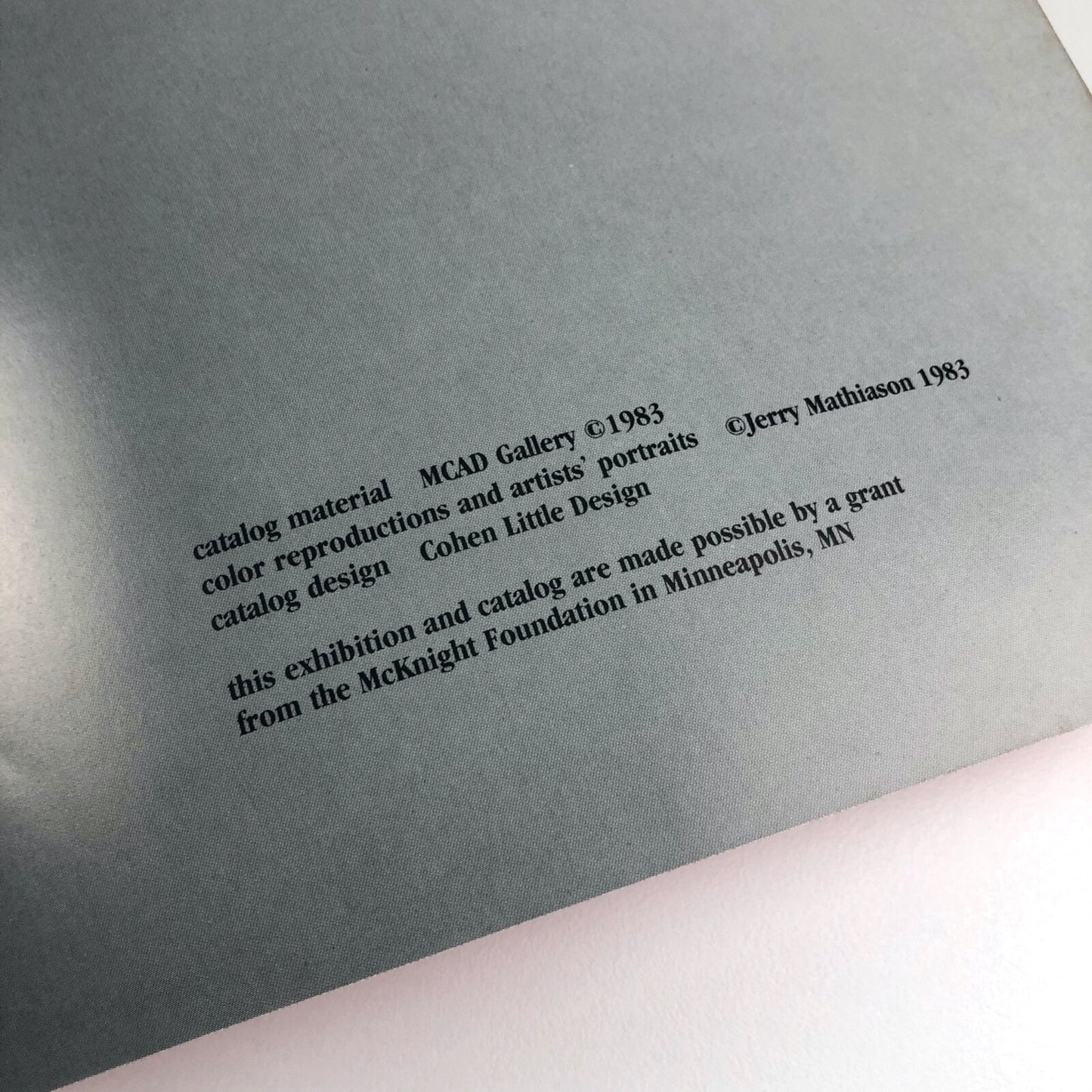 Eight McKnight Artists – Minneapolis College of Art and Design, 1983 catalogue