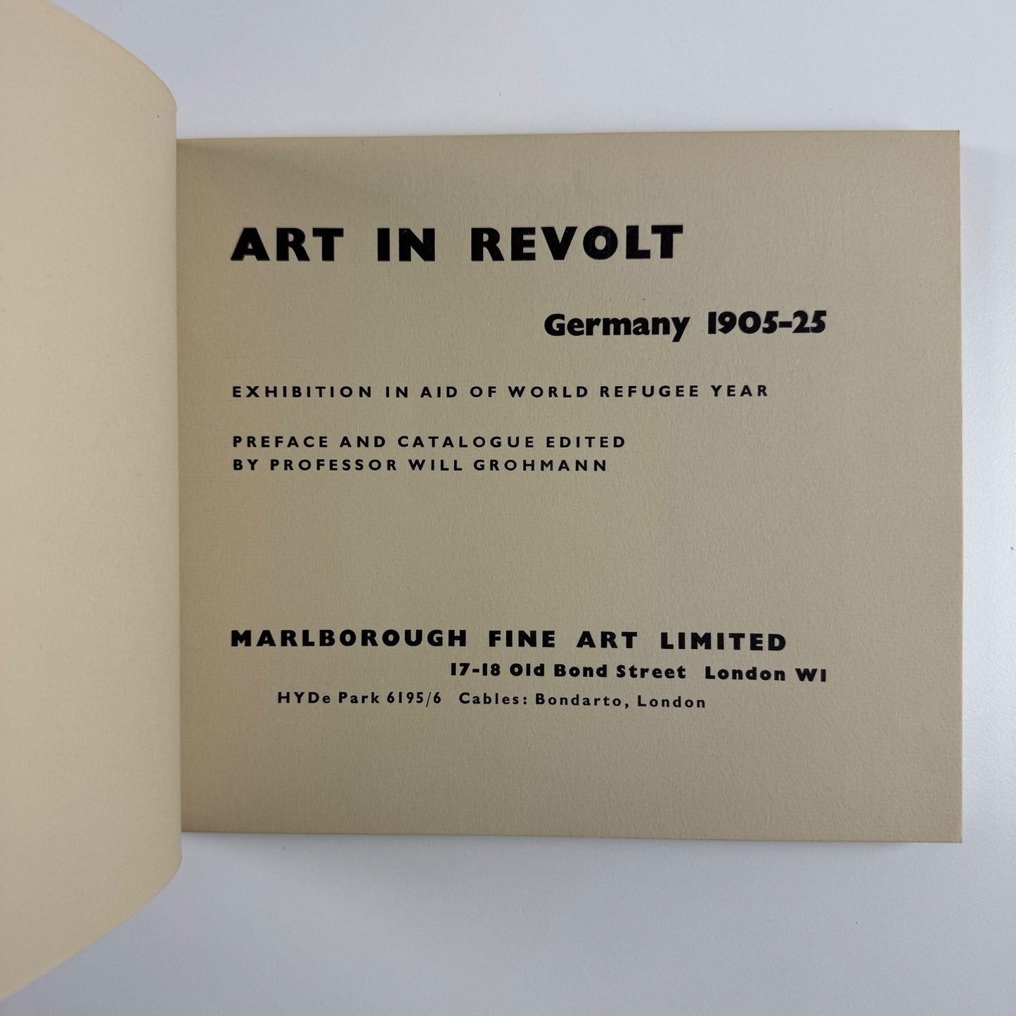 Art In Revolt. Germany 1905–25 | Marlborough Fine Art 1959