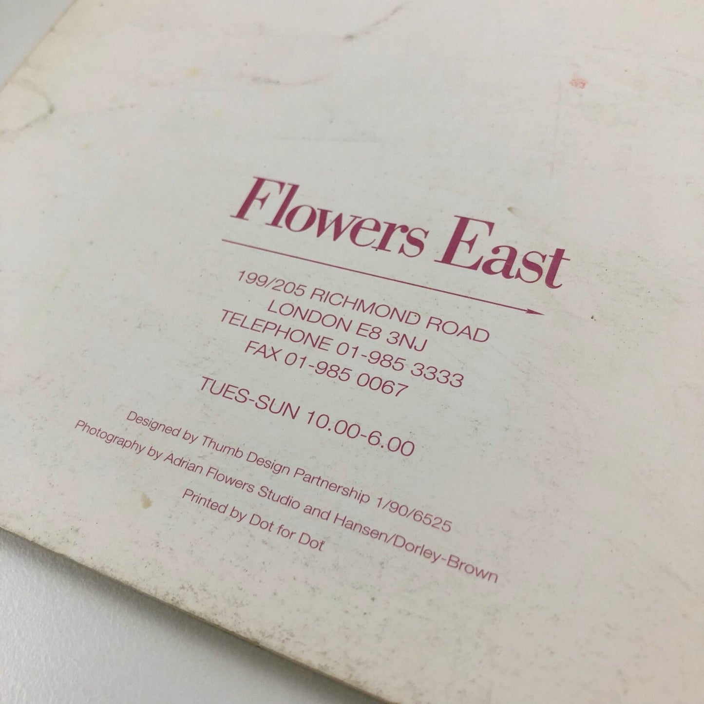 John Loker | Flowers East 1990 exhibition catalogue