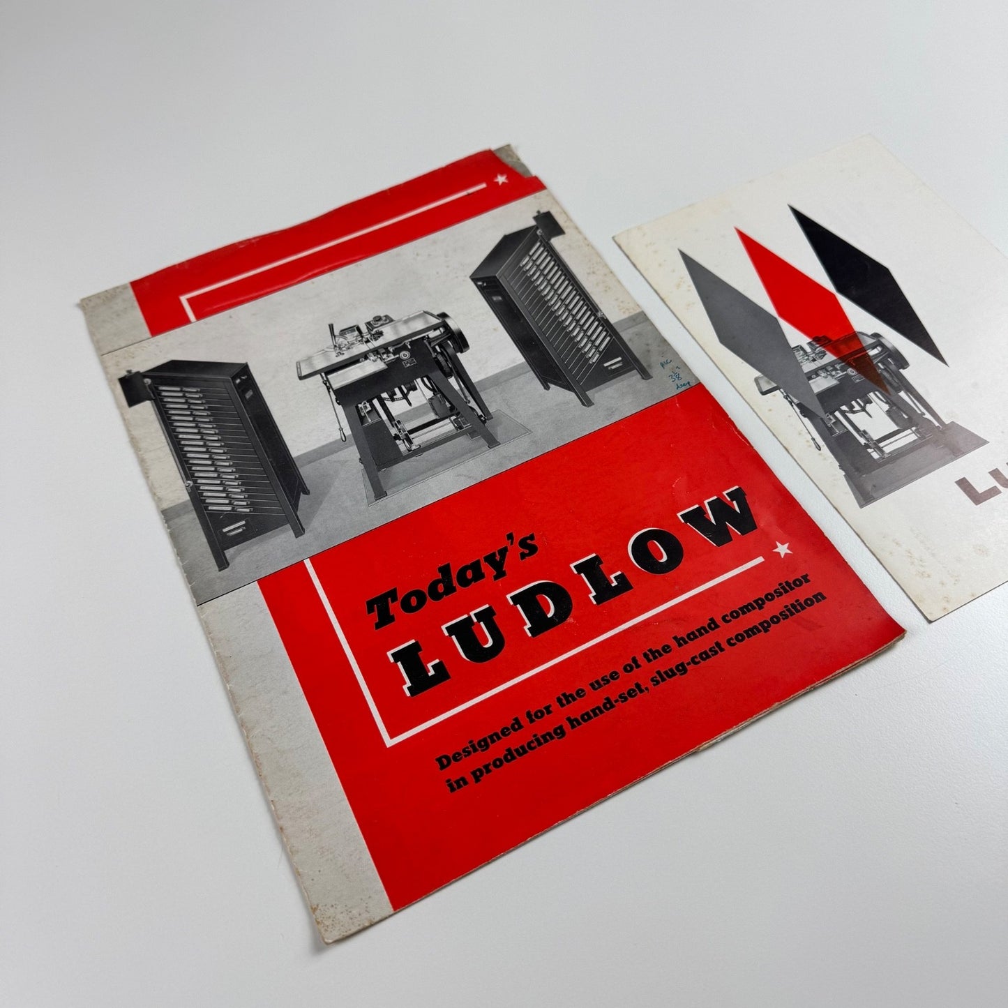 Two leaflets for Ludlow Typograph Company, Chicago Ludlow machinery