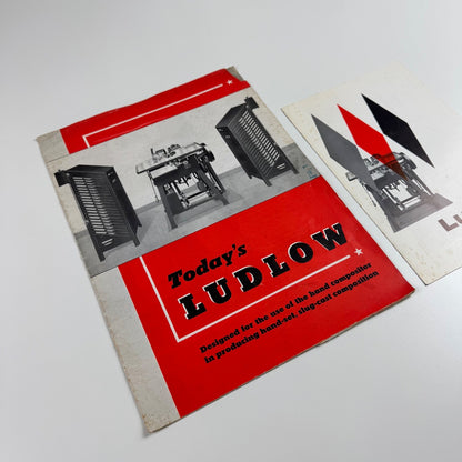 Two leaflets for Ludlow Typograph Company, Chicago Ludlow machinery