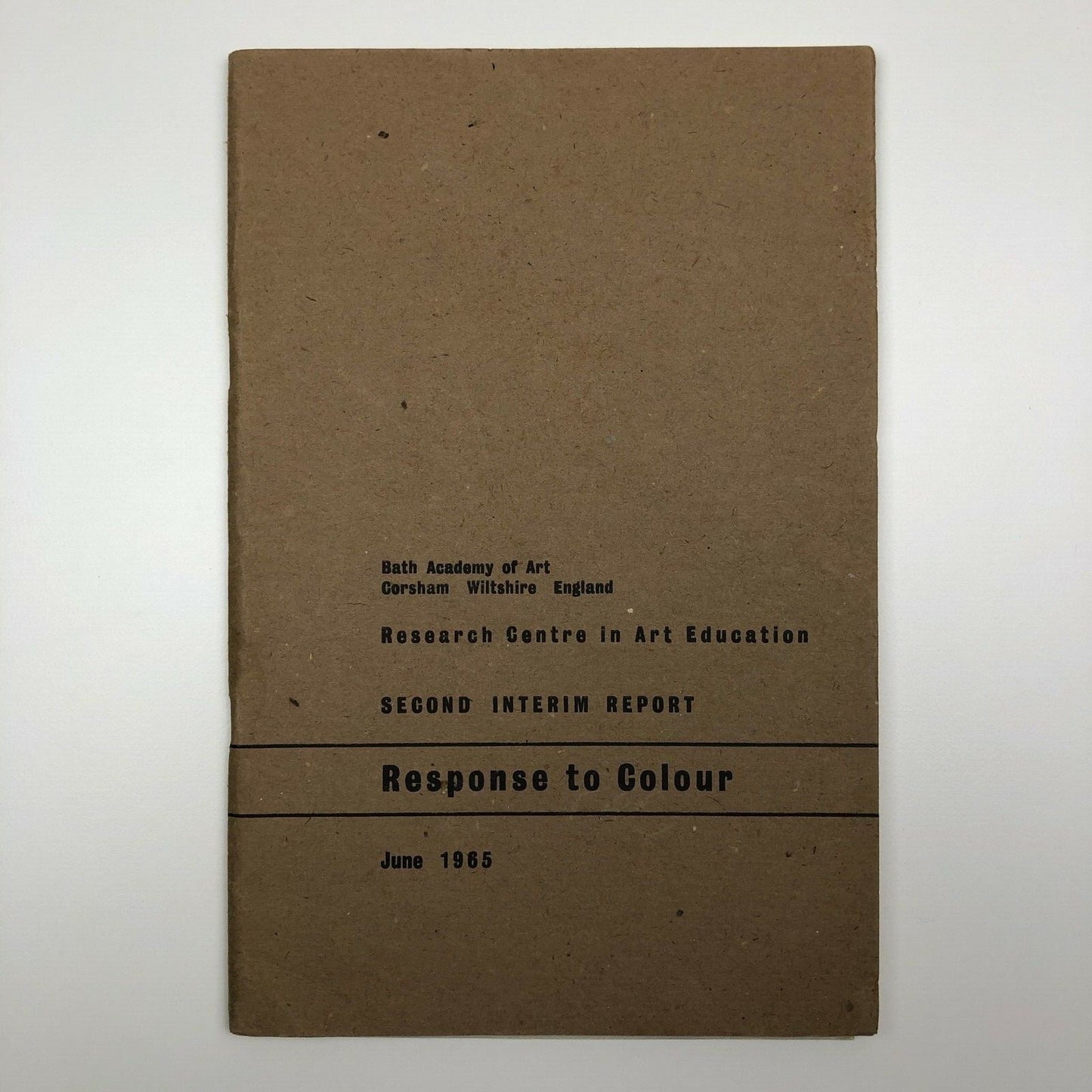 Response to Colour, by Colin Thompson | Bath Academy of Art, 1965 | Research Centre in Art Education