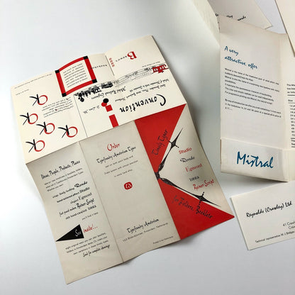 Mistral type specimen leaflet with 6 inserts | Typefoundry Amsterdam | Roger Excoffon