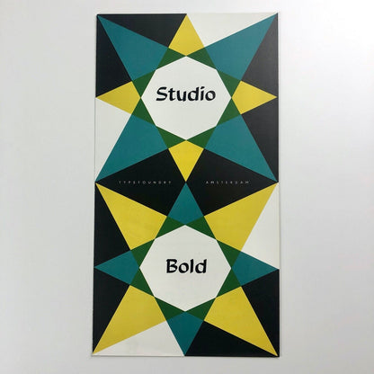 Studio Bold - Typefoundry Amsterdam | Type specimen leaflet | Dolf Overbeek, 1954