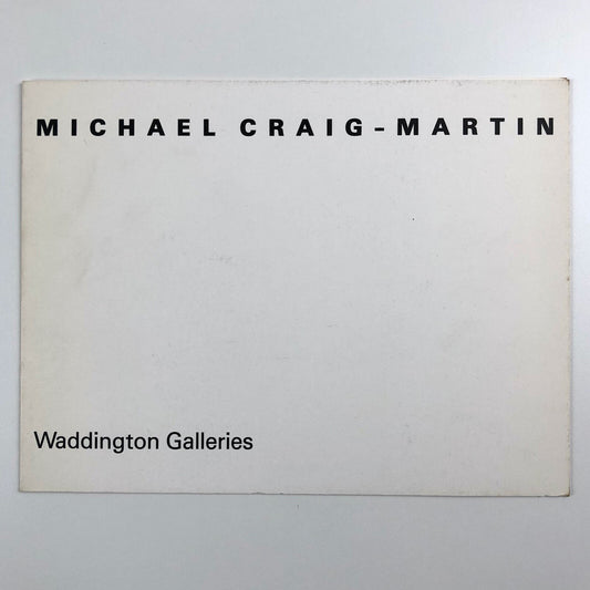 Michael Craig-Martin – Constructions and wall drawings | Waddington Galleries exhibition card, 1982