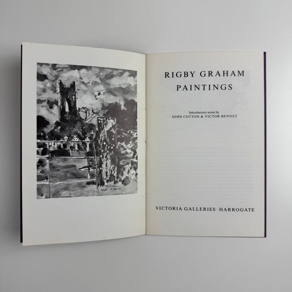 Rigby Graham Paintings. Introductory notes by John Cotton and Victor Bennet | Victoria Galleries, Harrogate 1977 inscribed
