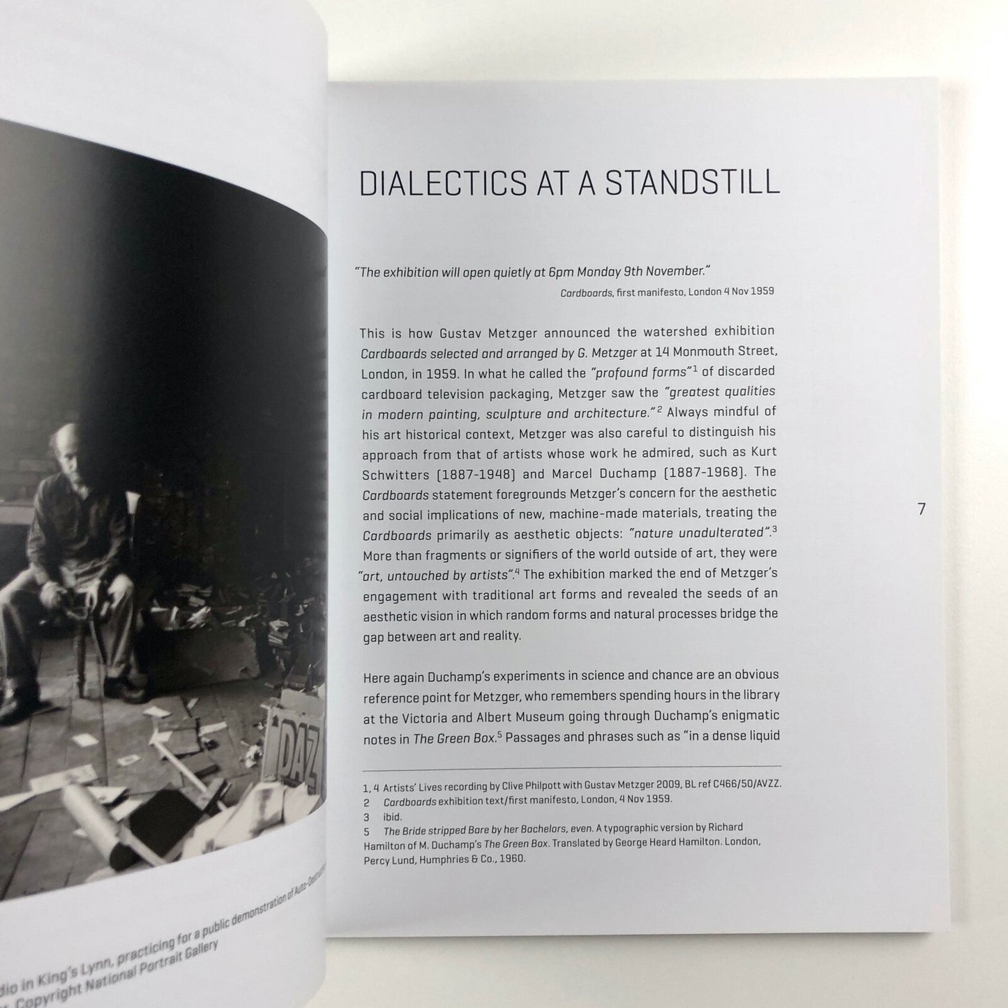 Gustav Metzger. Lift off! | Kettle's Yard, Cambridge exhibition catalogue, 2014