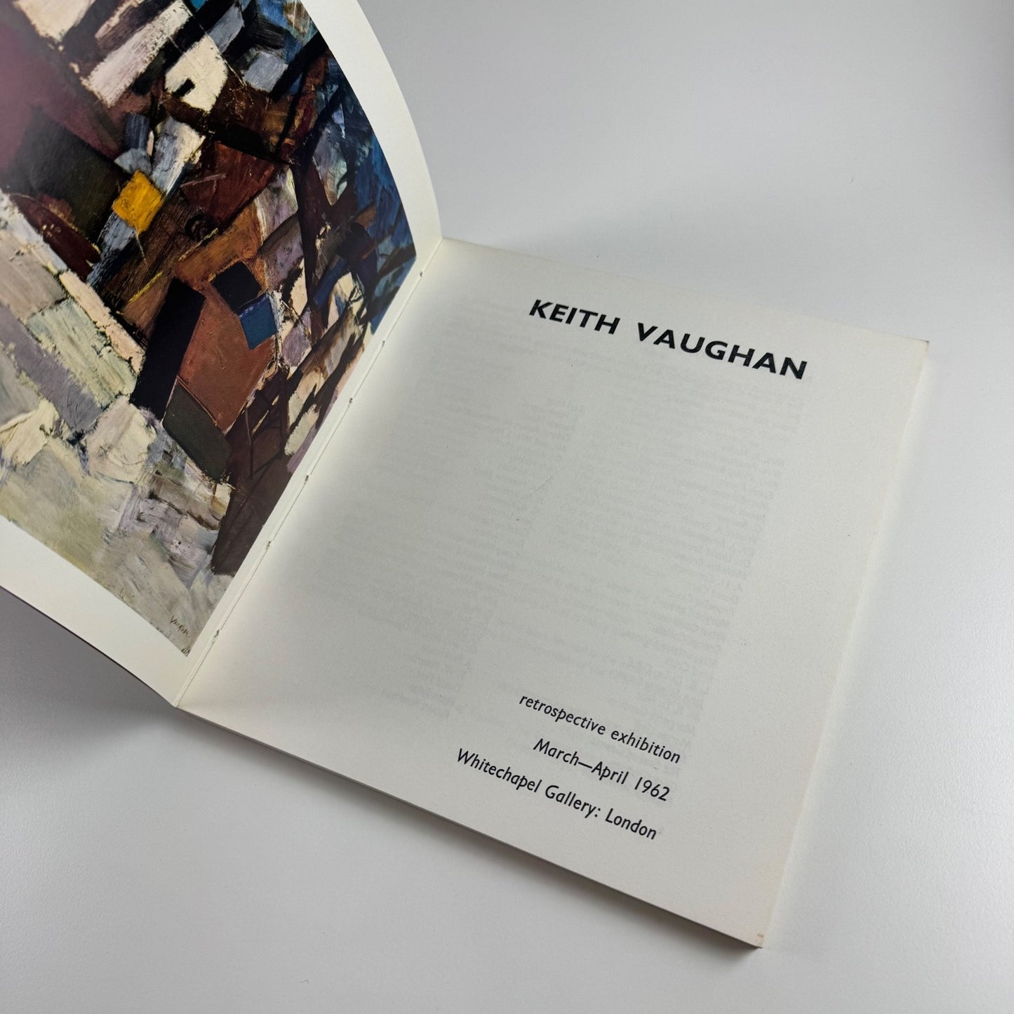 Keith Vaughan | Whitechapel Art Gallery, 1962 intro Bryan Robertson