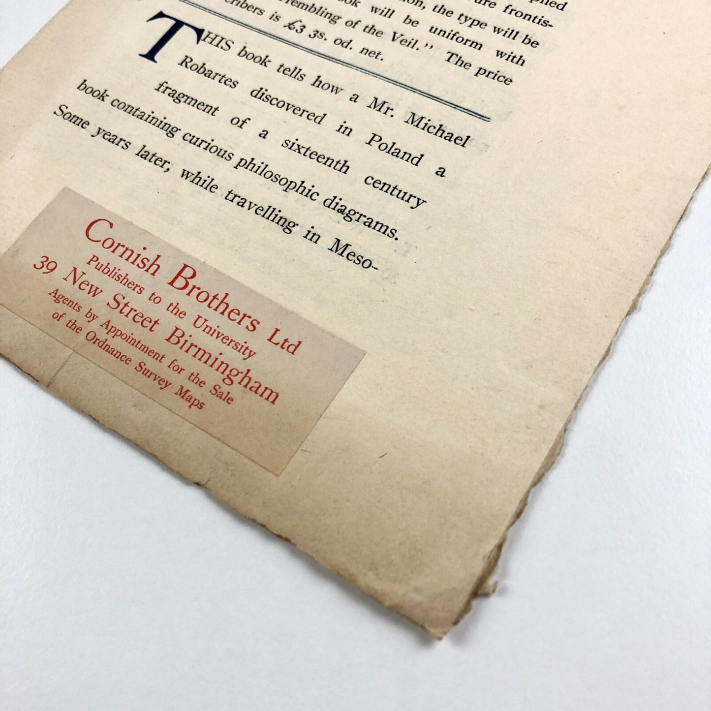 Prospectus for Laurie’s Privately Printed Library – A Vision | William Butler Yeats | Undated. Presumed to be c.1925
