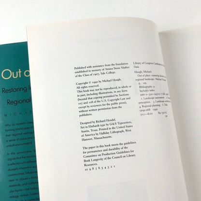 Out Of Place – Restoring Identity to the Regional Landscape | Michael Hough, 1990