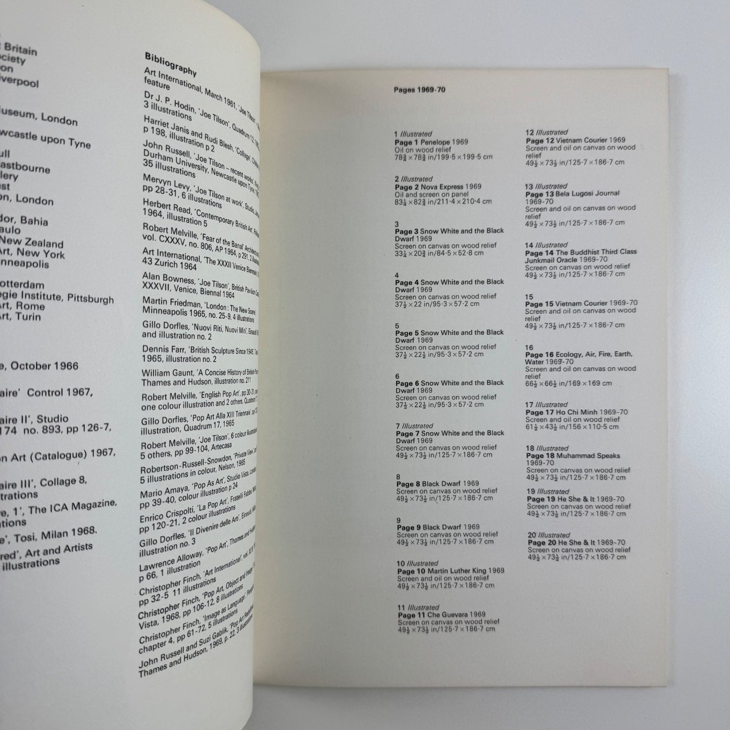 Joe Tilson Pages | Marlborough Fine Art, 1970 cat.269 typography Gordon House