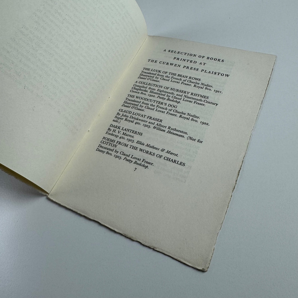 A catalogue of a selection of books printed at The Curwen Press Plaistow London on view at E. Weyhe Inc 794 Lexington Avenue, New York | introduction by Hamish Miles