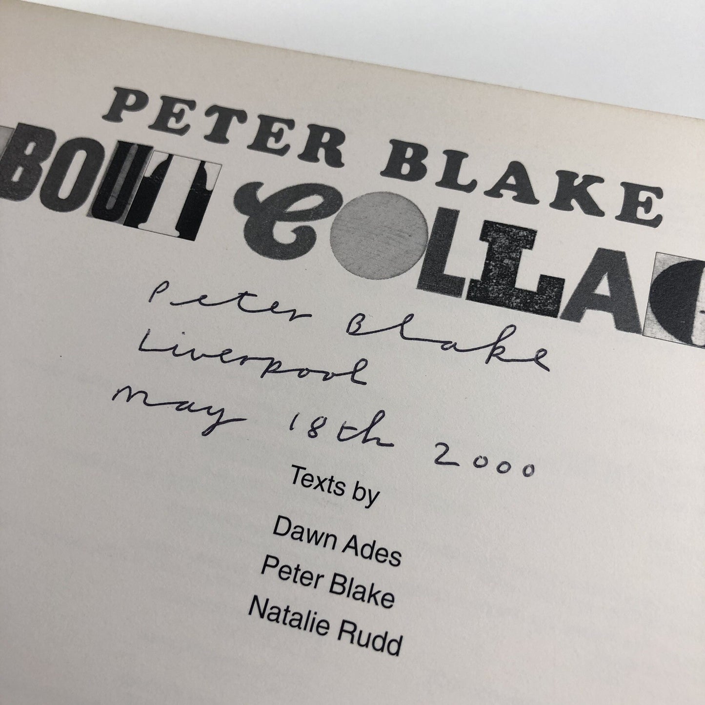 Peter Blake – About Collage | Tate Liverpool catalogue | Signed by Peter Blake | With 'Ostrich Beach' print 2000