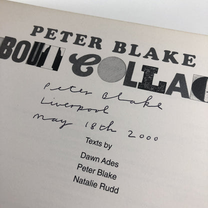 Peter Blake – About Collage | Tate Liverpool catalogue | Signed by Peter Blake | With 'Ostrich Beach' print 2000