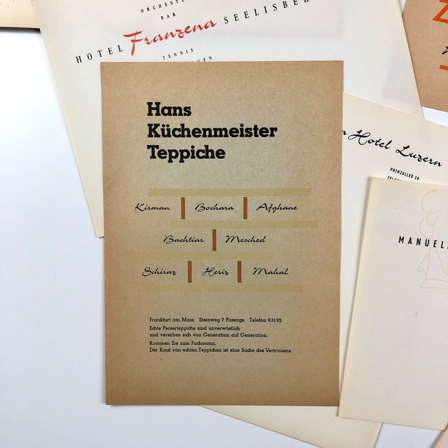Charme – type specimen leaflet & inserts | Schriftgiesserei Ludwig & Mayer