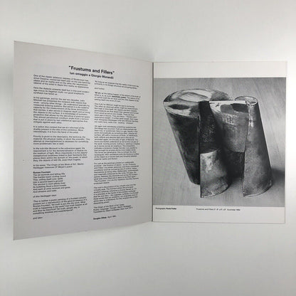 Folding card for John Mitchell Frustums and Fillers un omaggio a Giorgio Morandi | Wimbledon School of Art, 1994