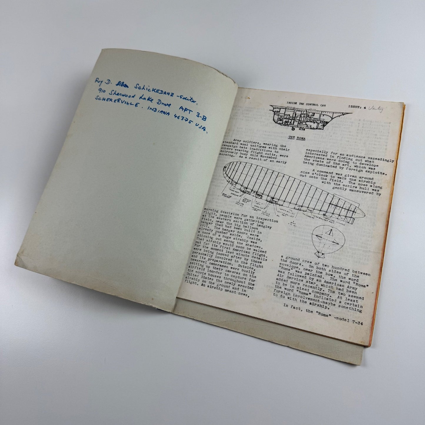 Inside the Control Car.’ 1970/4 American publication on airships 1970/74
