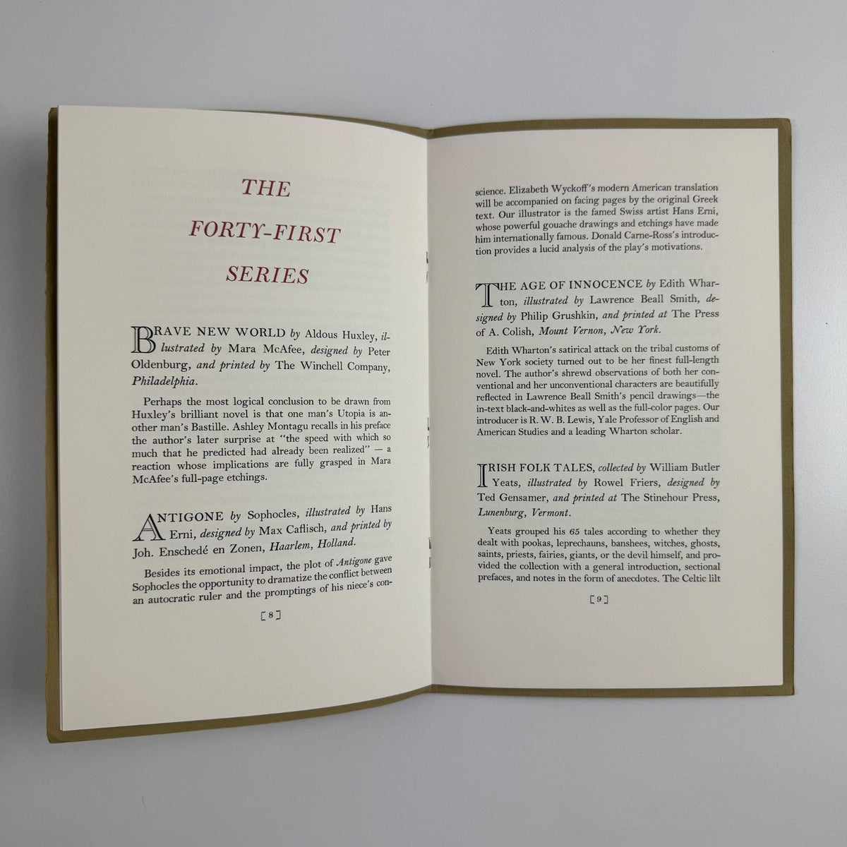 A Prospectus of the fine books by The Limited Editions Club 1973-1974