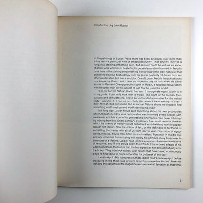 Lucian Freud – Arts Council travelling exhibition | 1974 catalogue