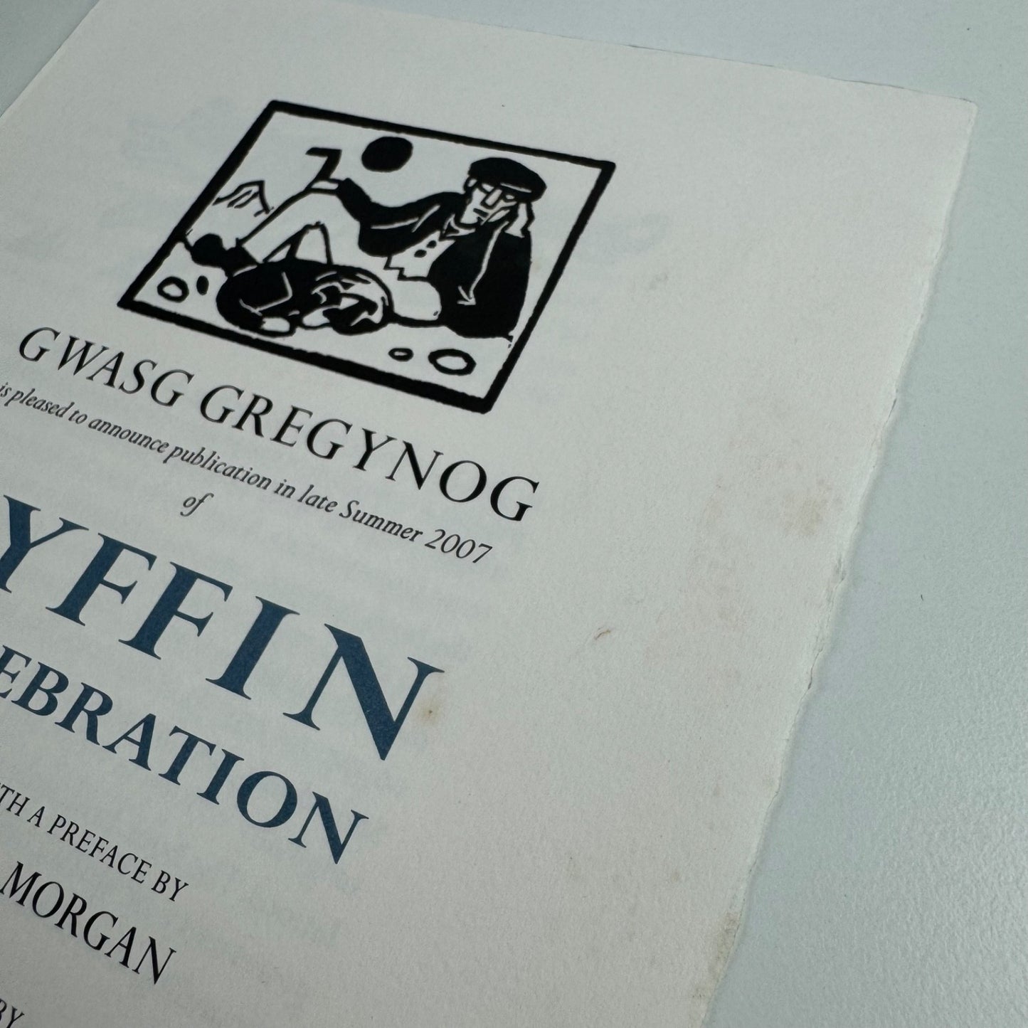 Prospectus for Kyffin A Celebration. Edited by Derek Llwyd Morgan | Gwasg Gregynog