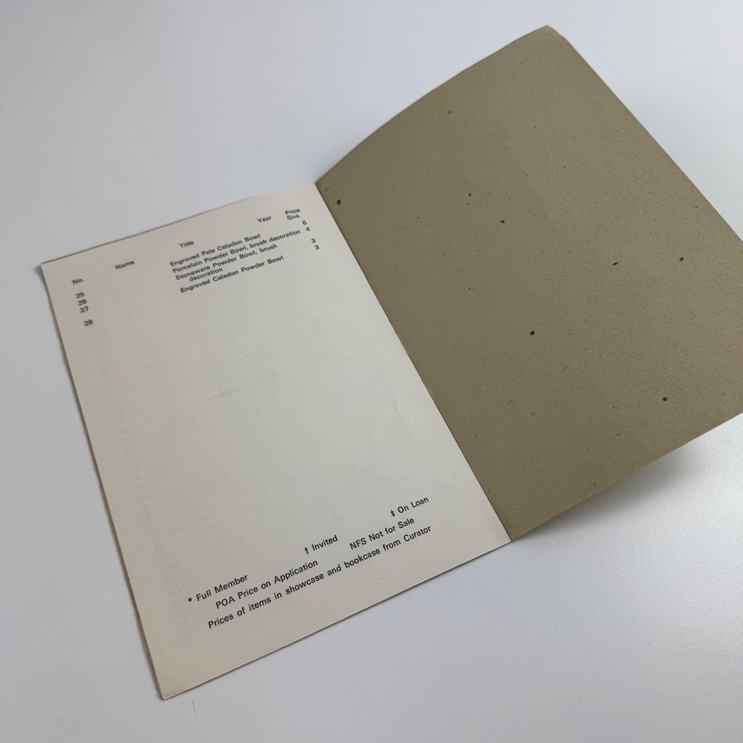 Catalogue Penwith Society Gallery Winter exhibition 1970/71