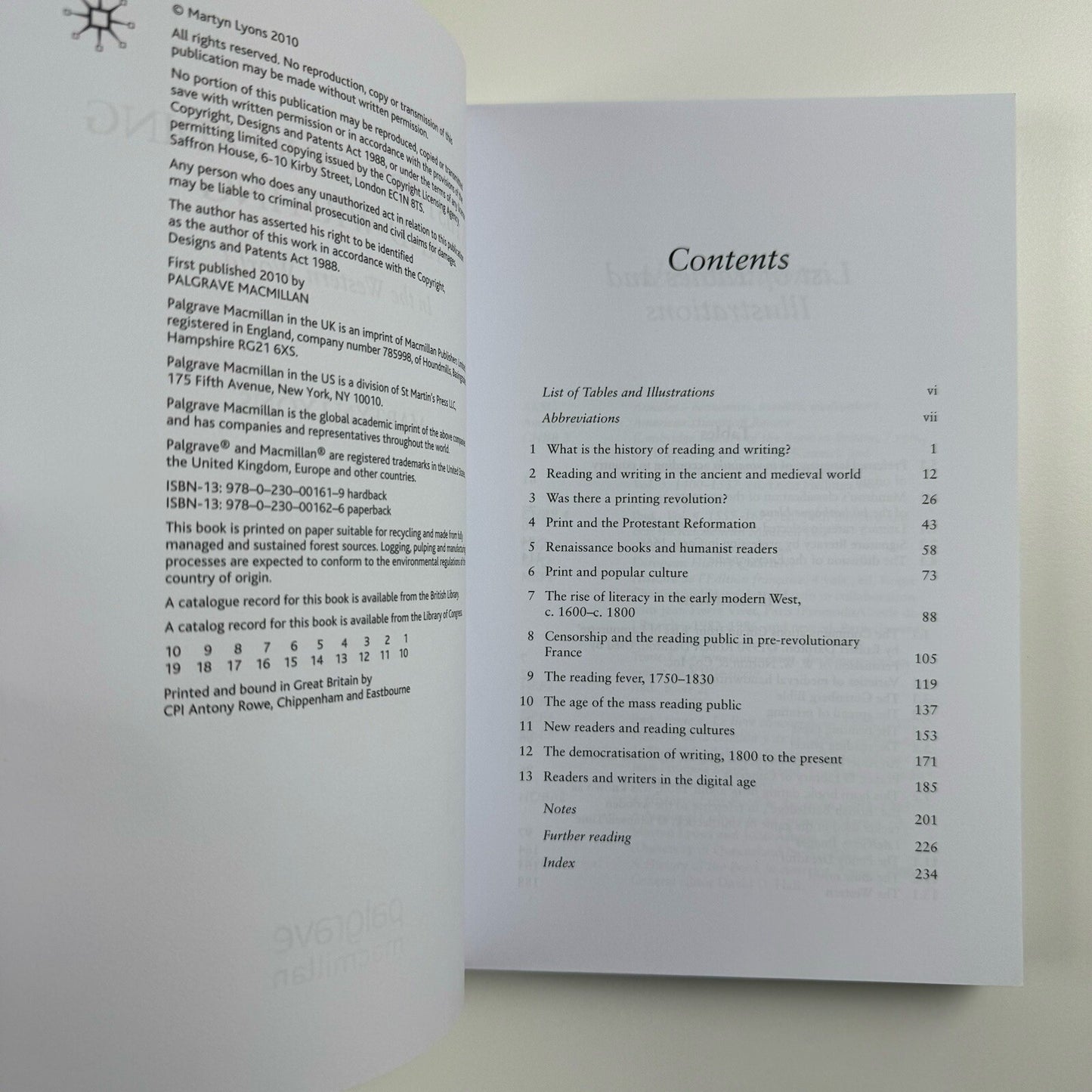 A History of Reading and Writing in the Western World | Martyn Lyons | Palgrave, 2010