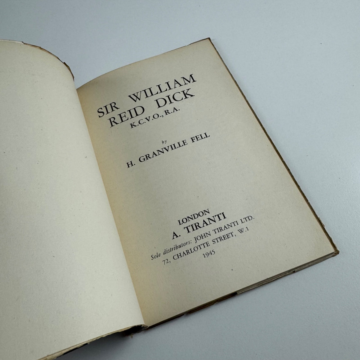 Sir William Reid Dick Sculptor by H. Granville Fell | Contemporary Arts Series, Tiranti, 1945