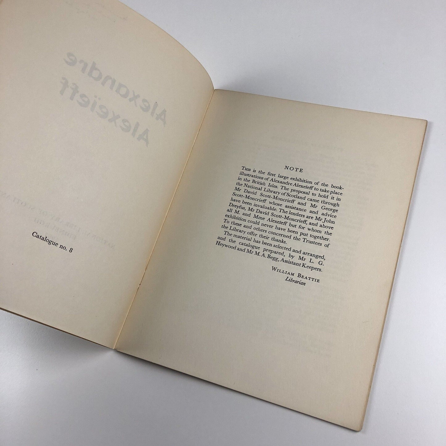 Alexandre Alexeïeff | National Library of Scotland exhibition catalogue, 1967