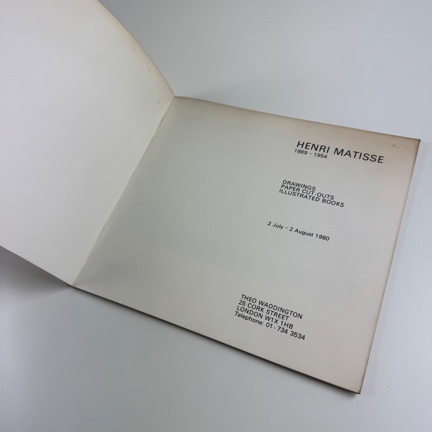 Henri Matisse Drawings paper cut-outs, illustrated books | Theo Waddington, 1980