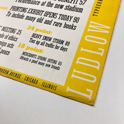 Ludlow Karnak Obelisk | Ludlow Typograph Company type specimen leaflet, undated