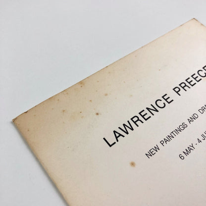 Lawrence Preece New paintings and drawings | Redfern Gallery 1982, folded card