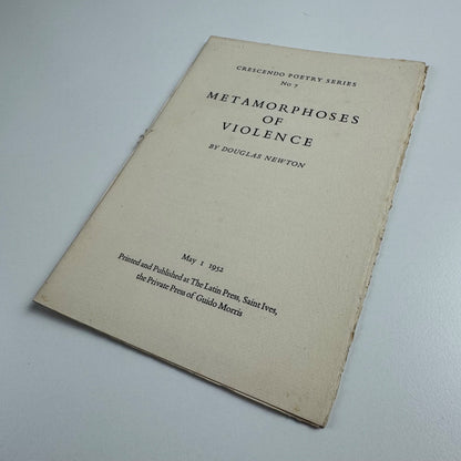 Metamorphoses of Violence Douglas Newton No 7 May 1952 Latin Press Guido Morris