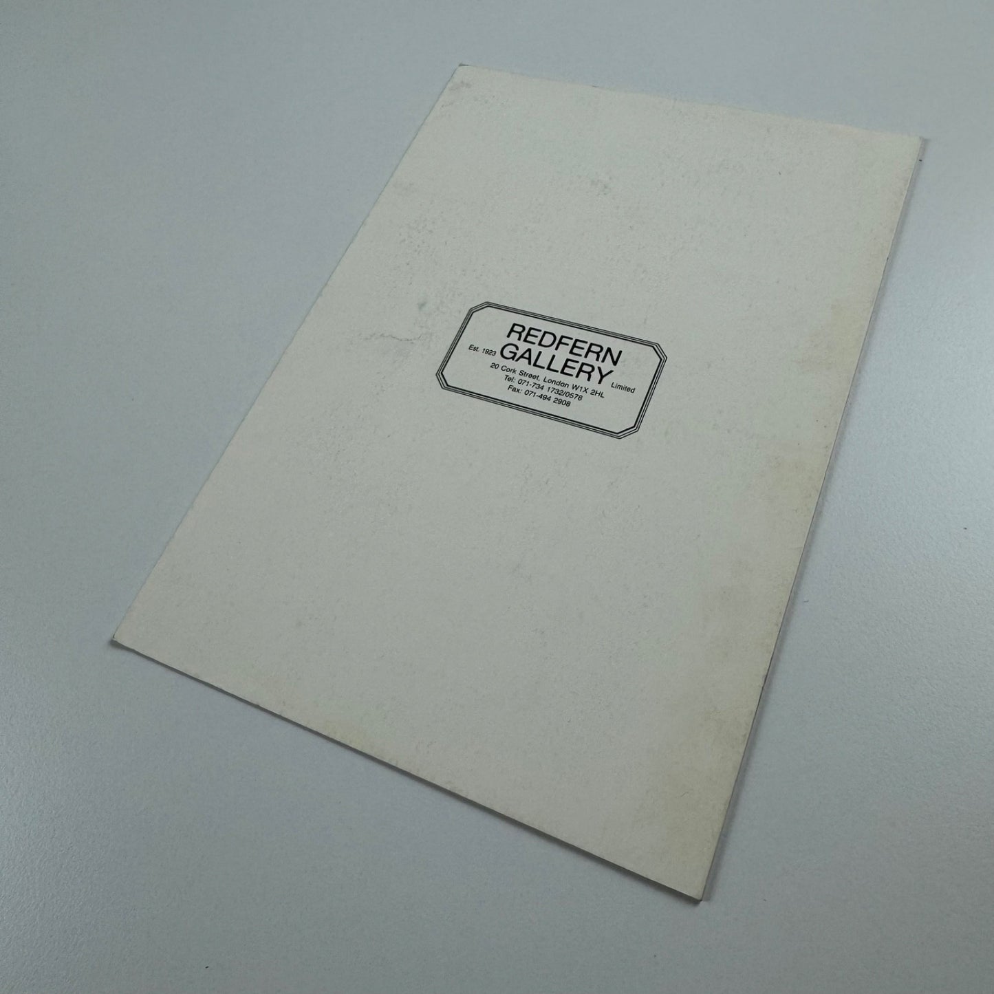 Promotional card Marc Vaux Works on paper from the 1960s Redfern Gallery 1993