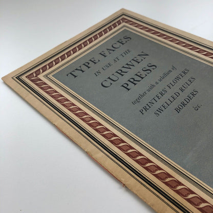 Type Faces in use at The Curwen Press | Type specimen brochure 1930s/40s?