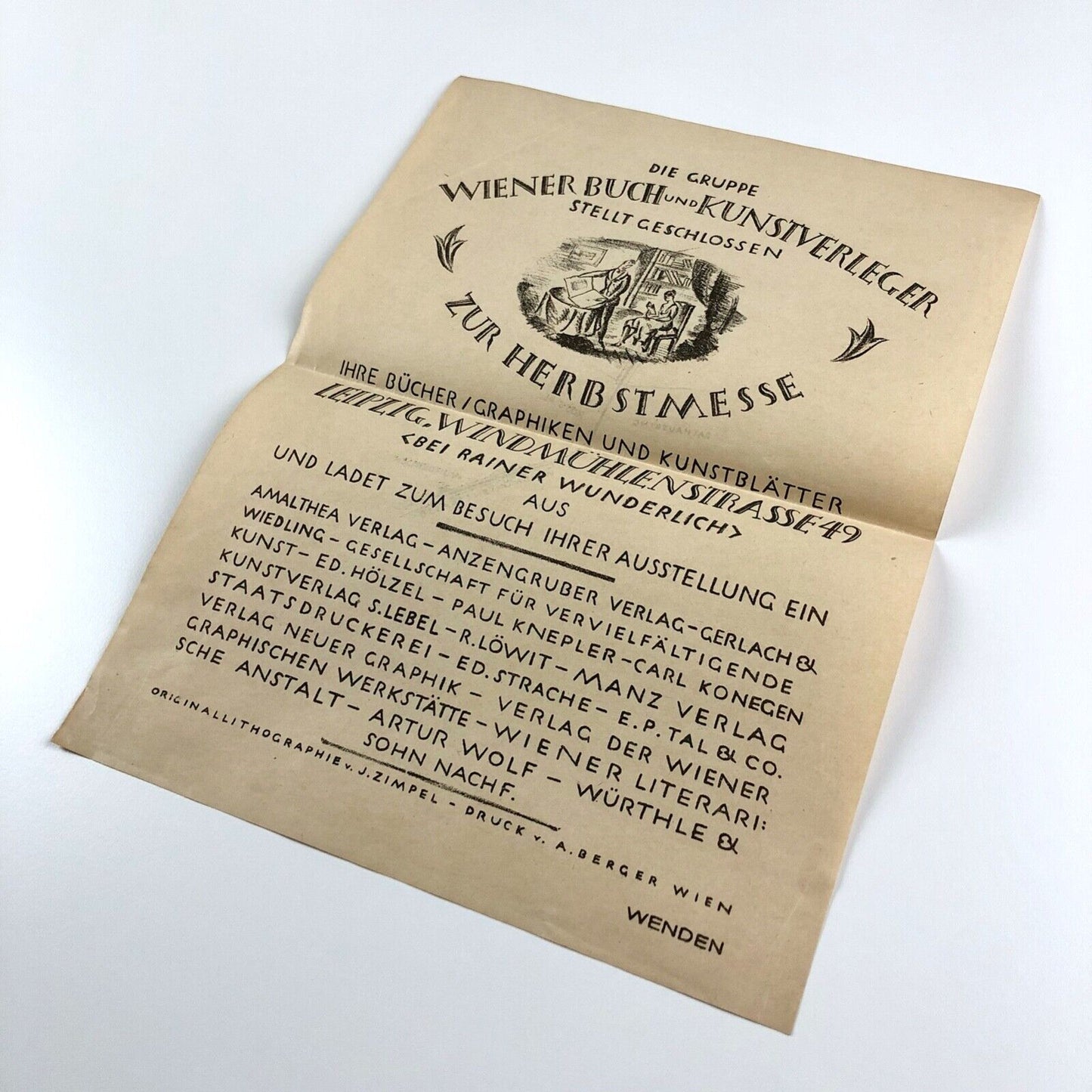 Die Gruppe Wiener Buch und Kunstverleger zur Herbstmesse Würthle | Julius Kimpel | Undated, presumed 1920/30s