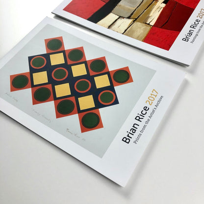 Brian Rice – 2017 Prints / Paintings from the Artist's Archive | Two folded cards with price list, Belgrave Gallery, 2017