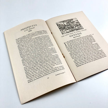 Prospectus for The Bible, September 1963 | Designed by Francis Meynell and printed by the University Press Oxford and the University Press Cambridge | Nonesuch Press