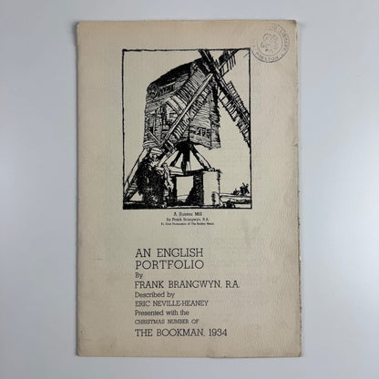 An English Portfolio by Frank Brangwyn Christmas number of The Bookman, Hodder & Stoughton, 1934