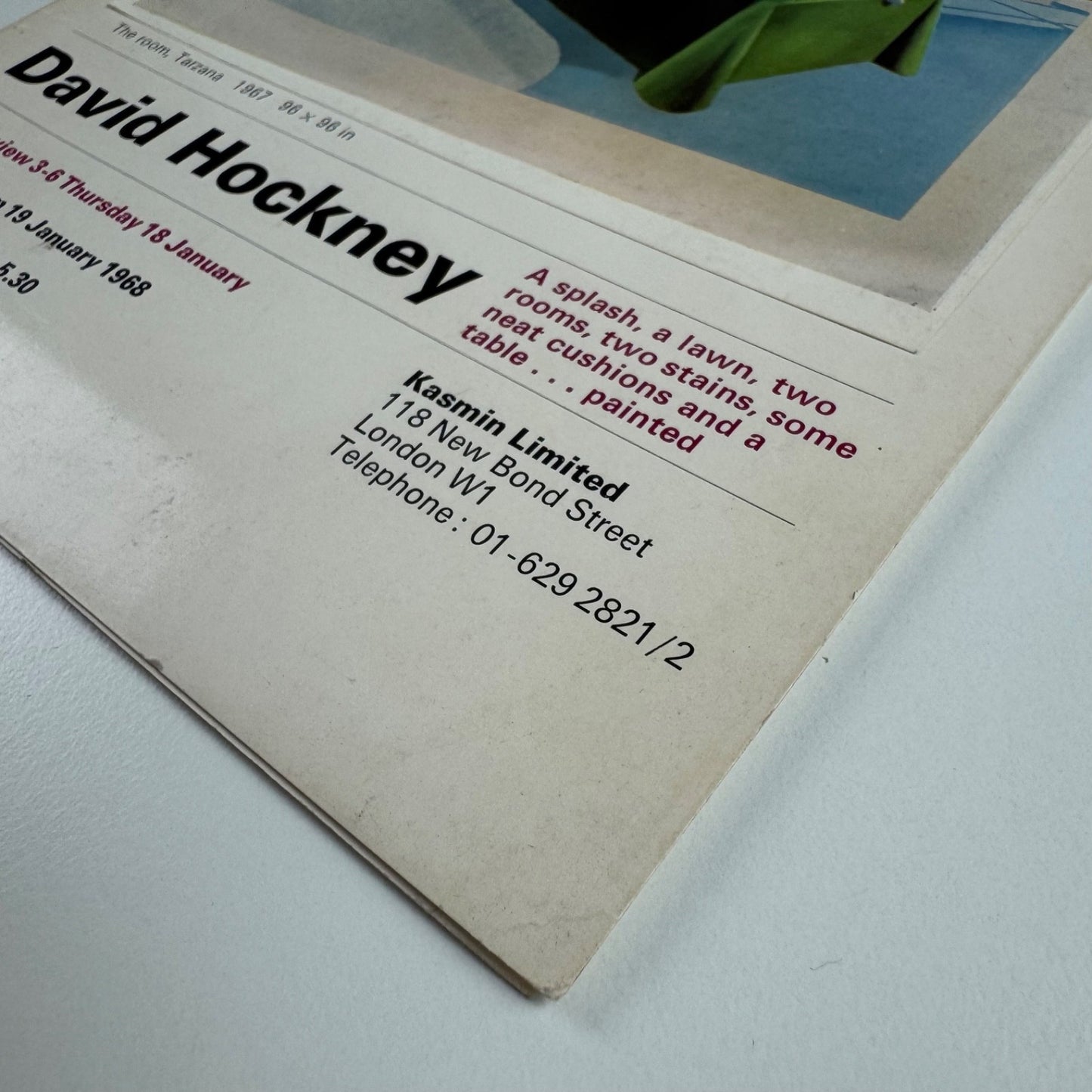 Folding card David Hockney | Kasmin Limited, London, 1968
