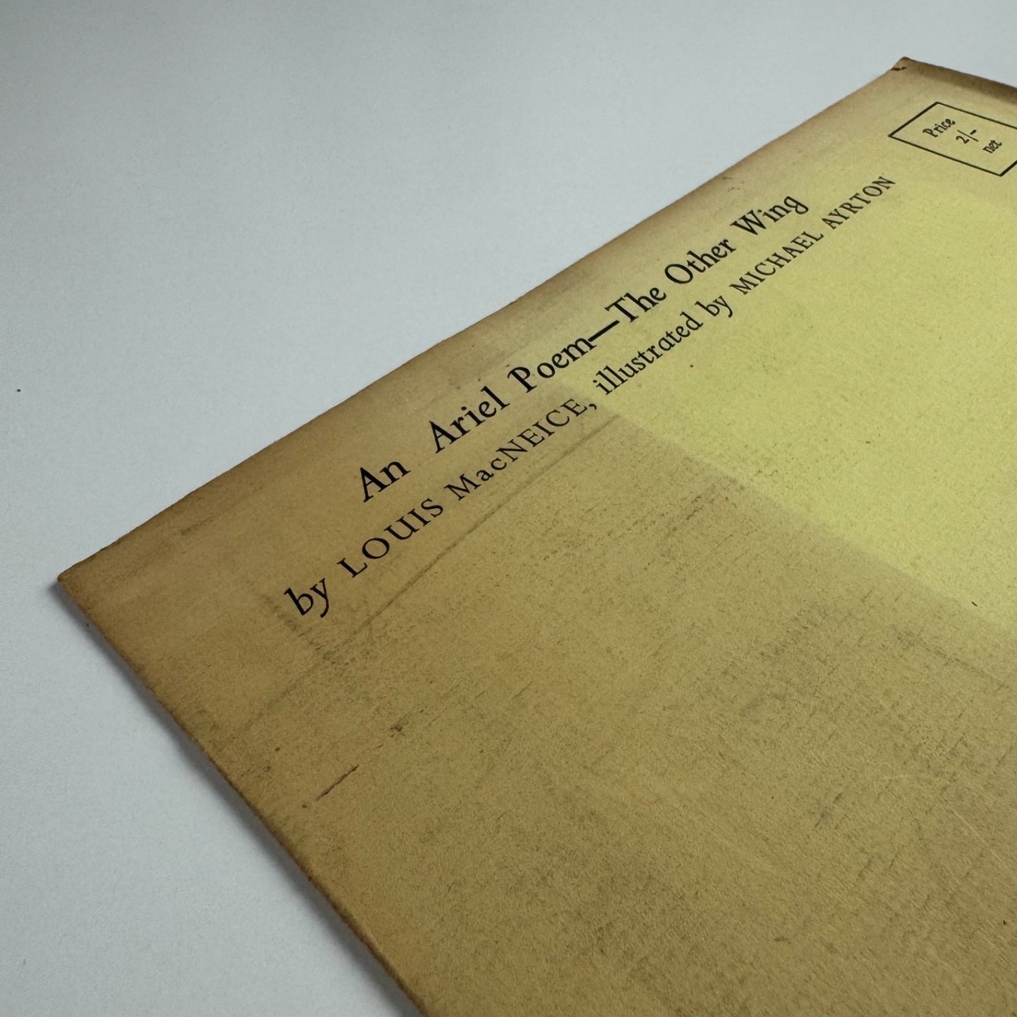 An Ariel Poem - The Other Wing by Louis MacNeice illustrated by Michael Ayrton, 1954 unopened envelope