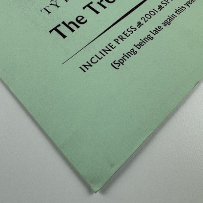 Prospectus for John Liddell The Tree House | Incline Press, 2001