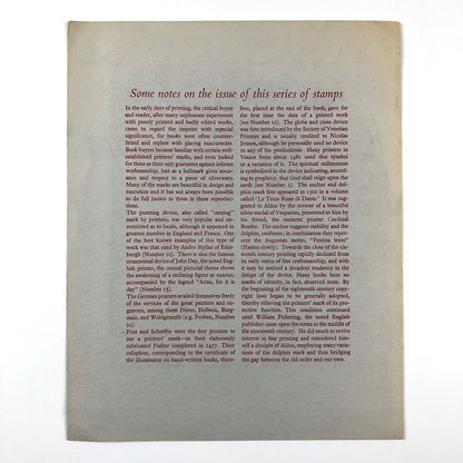 Famous Printers' Marks: folder for the series of stamps | W.P. Griffiths & Sons