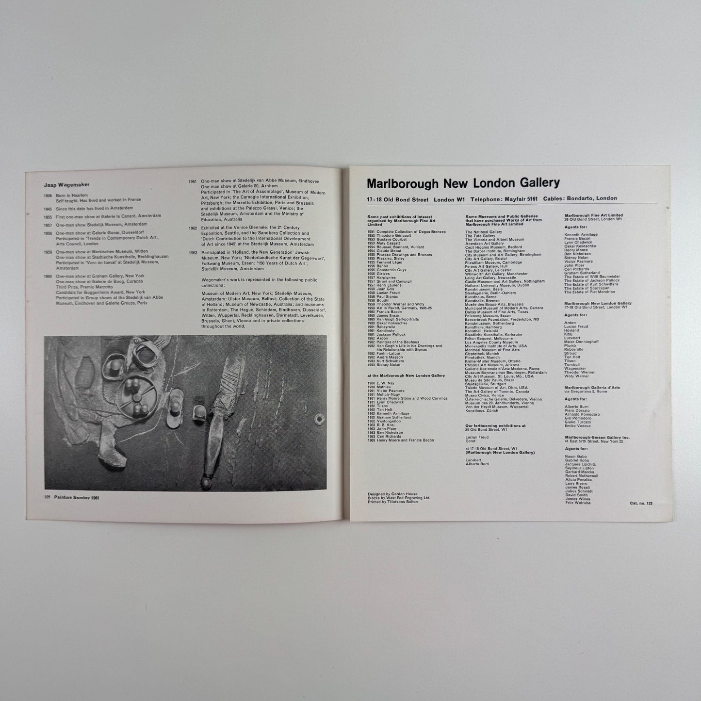 Jaap Wagemaker | Marlborough Fine Art cat.no. 123 design by Gordon House