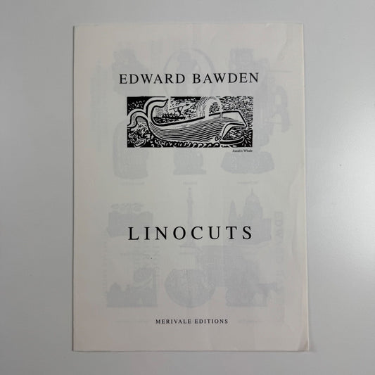 Leaflet and order form for Edward Bawden Linocuts. Merivale Editions, c.1988