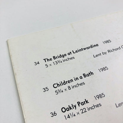 Recent Watercolours by John Napper | Thomas Agnew 1986 folding card/catalogue