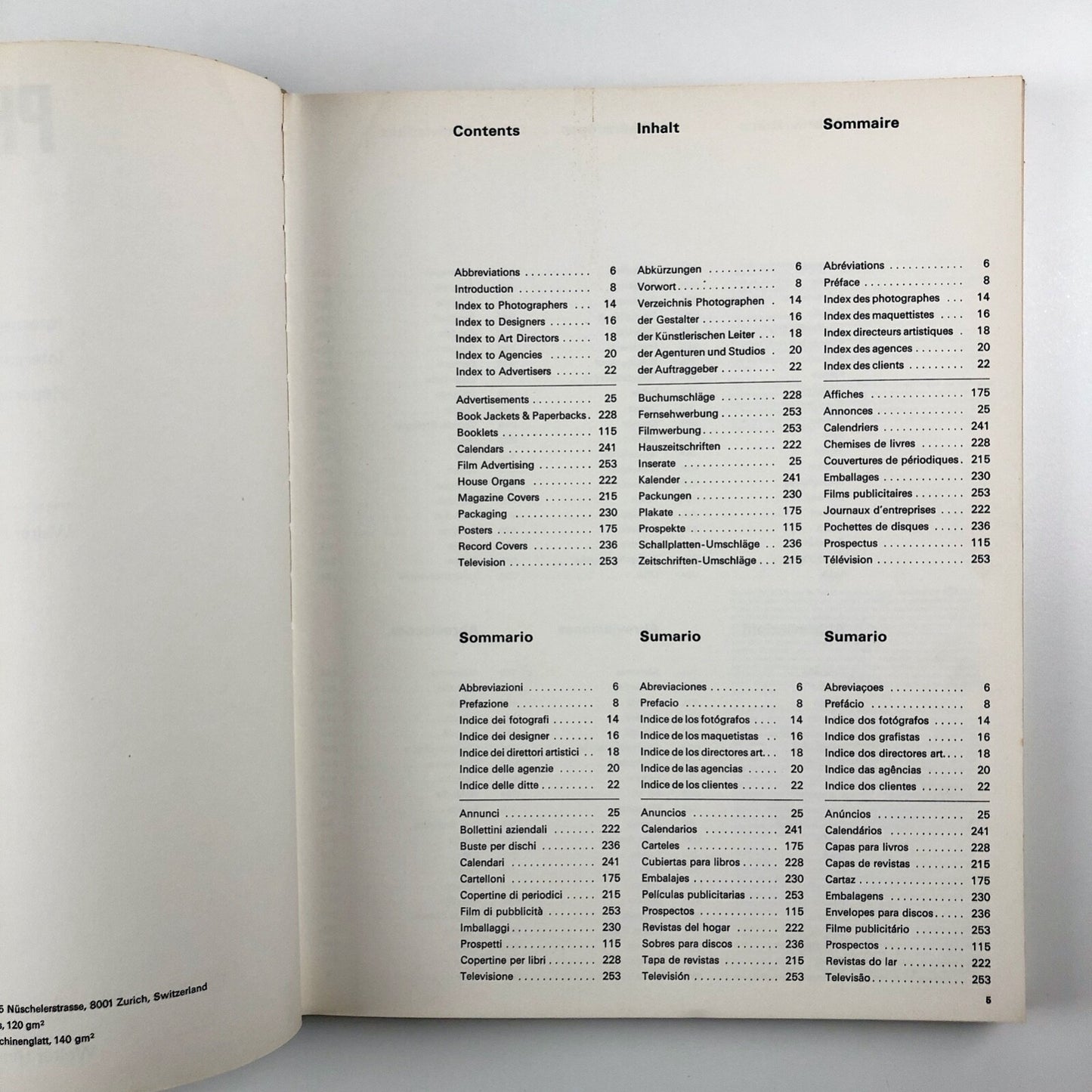 Photographis '71 | International Annual of Advertising Photography | Walter Herdeg