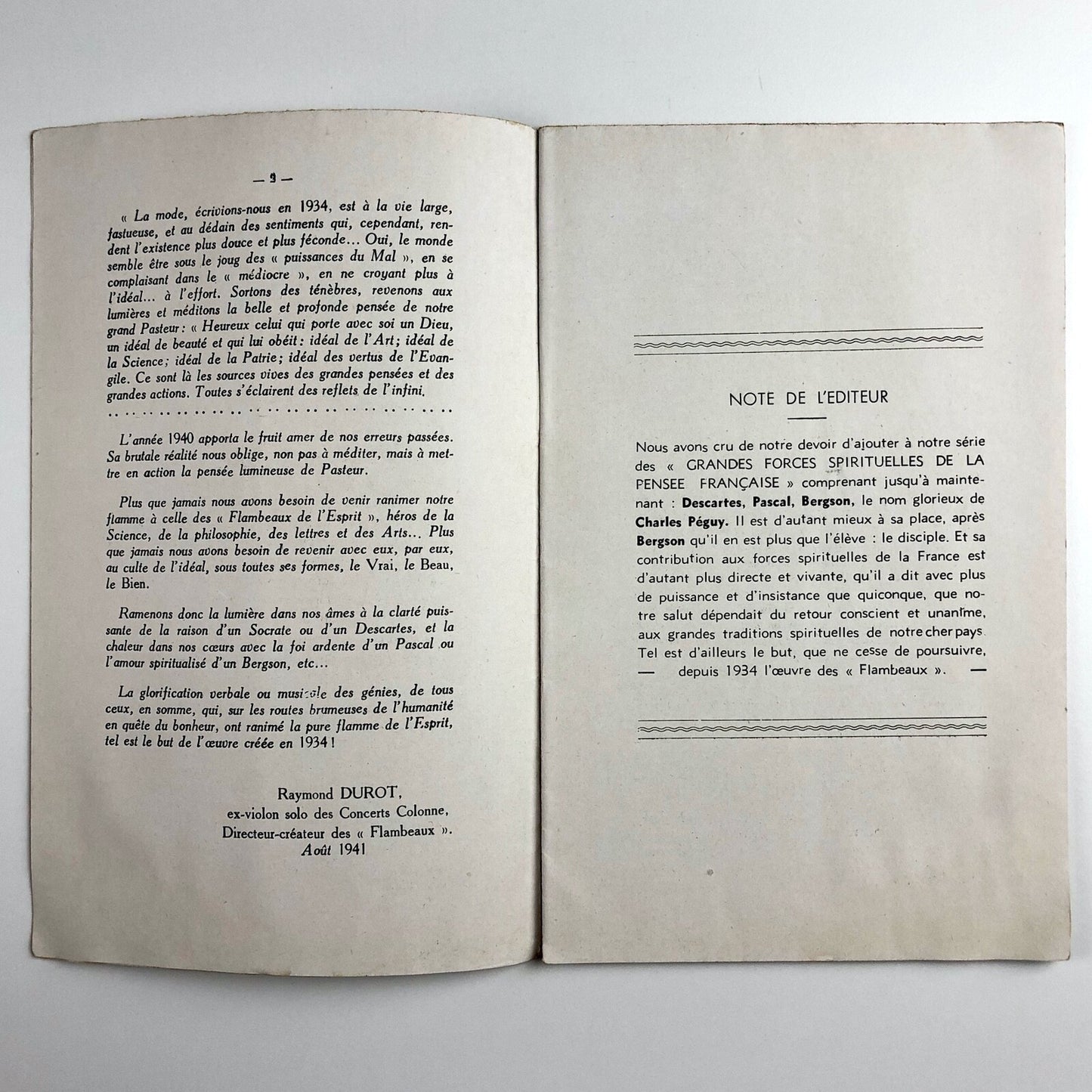 La Vocation Héroïque de Charles Péguy | Editions des Flambeaux 1941