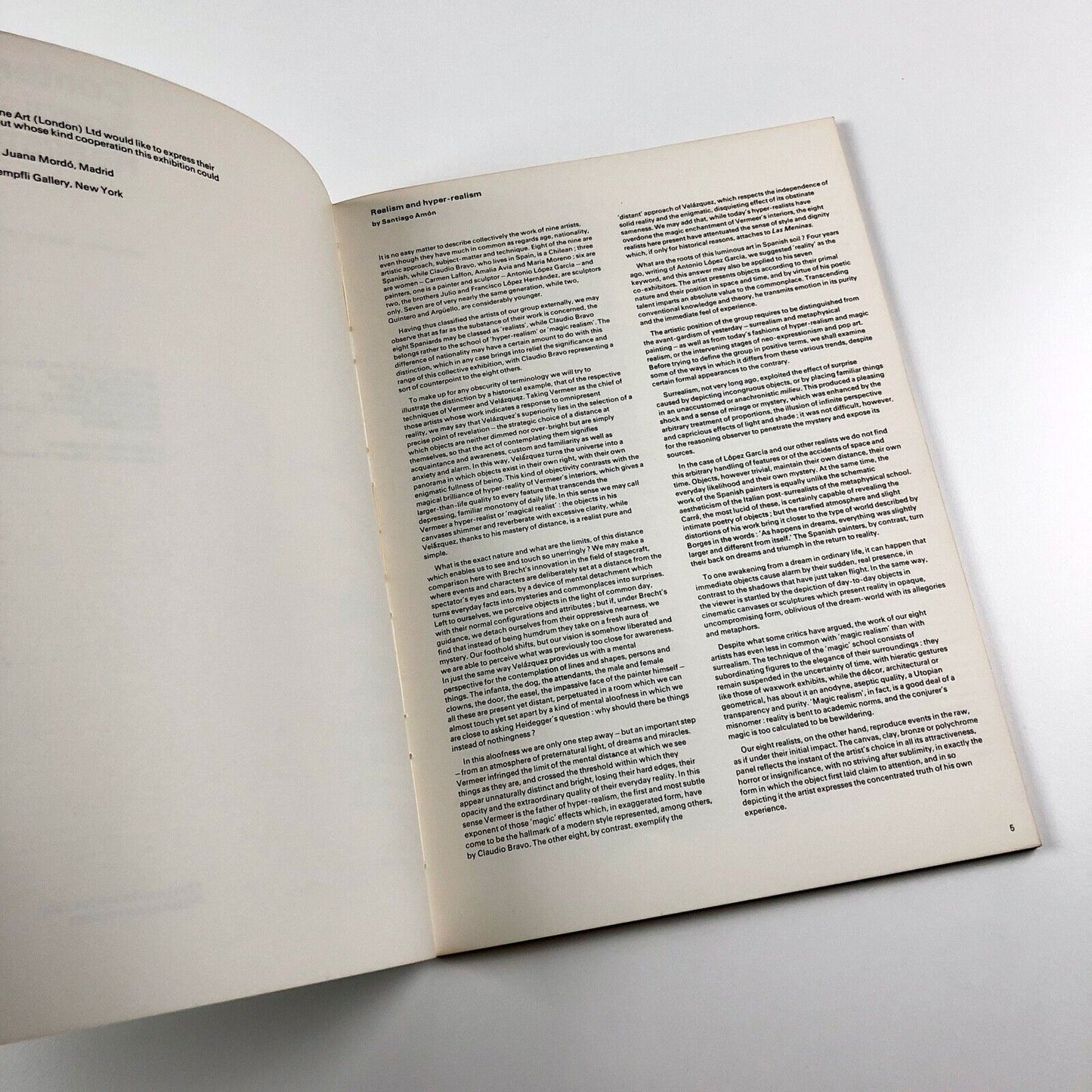 Contemporary Spanish Realists | Marlborough Fine Art (London) catalogue, 1973 - catalogue design by Gordon House